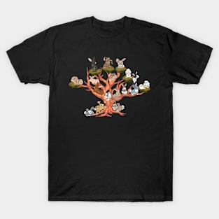 Forest Animal Nature Cute Bunny Tree Pet Rabbit T-Shirt